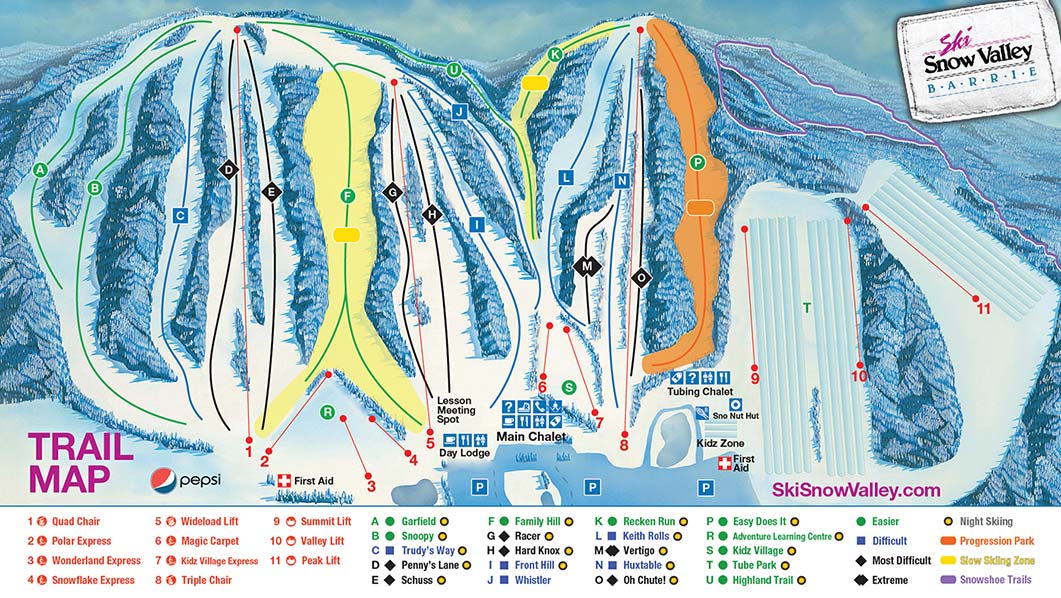 Horseshoe Valley Trail Map Trail Map Snow Valley – Barrie