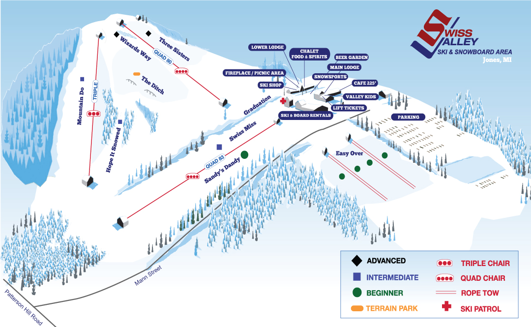 Swiss Valley Ski Map Trail Map Swiss Valley